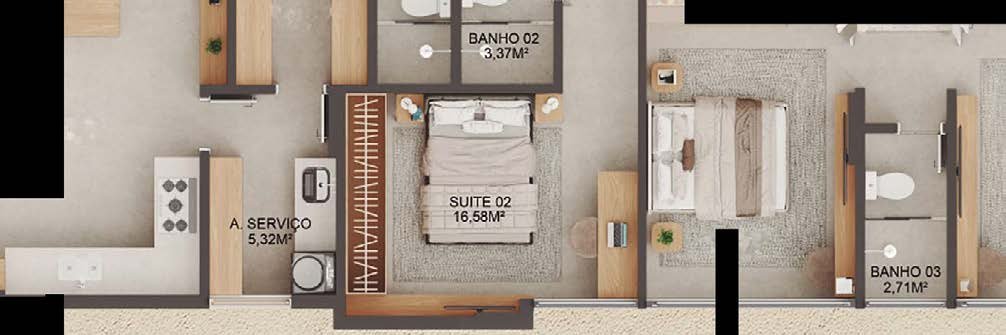 Planta Apartamento — Manami Ocean Living