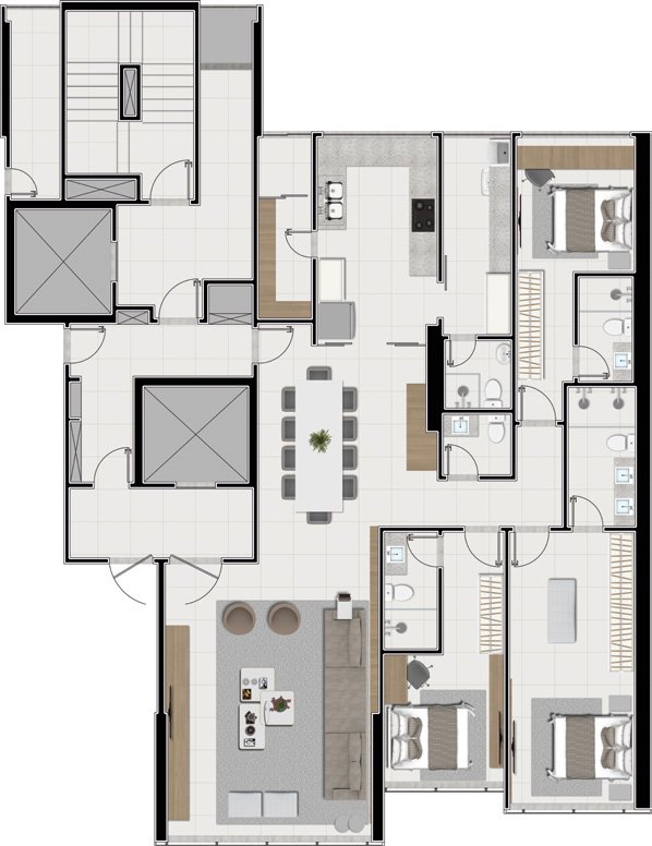 Planta 3 Suites — Taj Home Resort