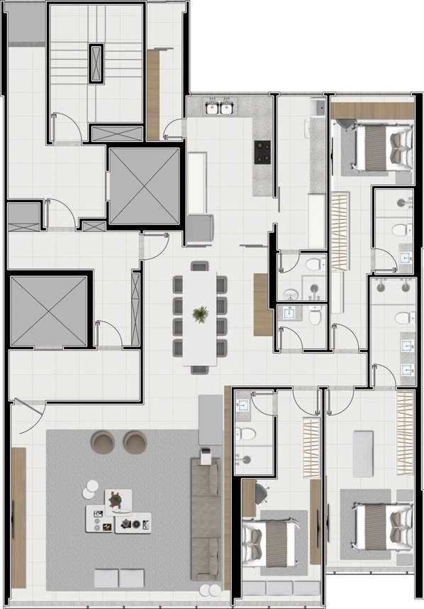 Planta 3 Suites — Taj Home Resort