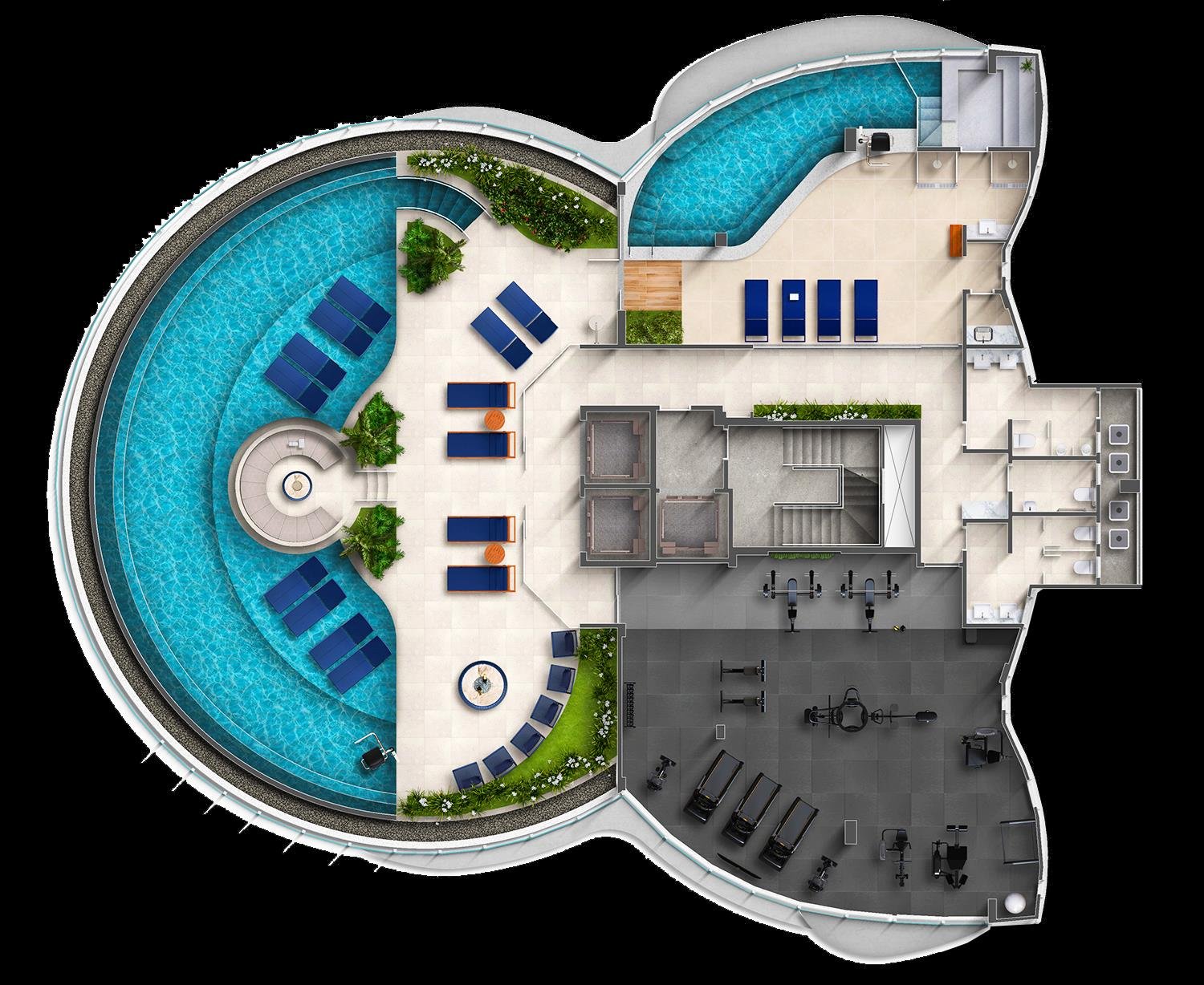 Planta Cobertura — Una Residence