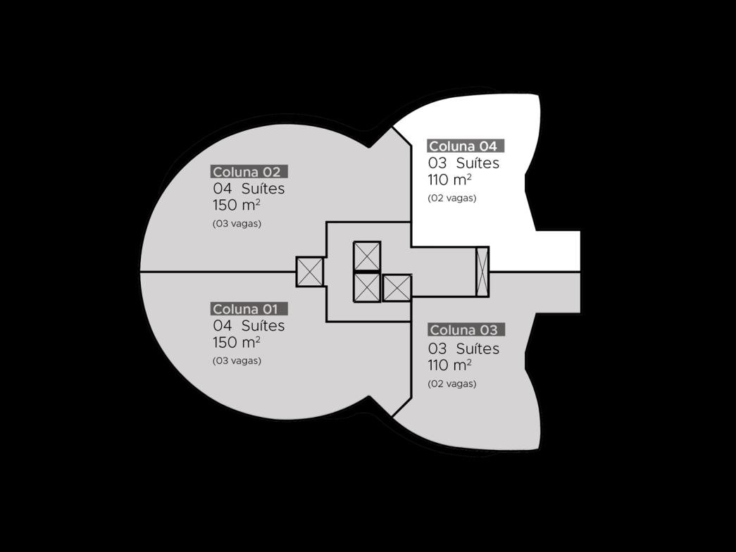 Planta 4 Suites — Una Residence