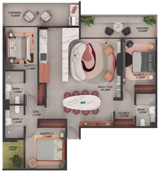 Planta Apartamento — Vive Le Vin