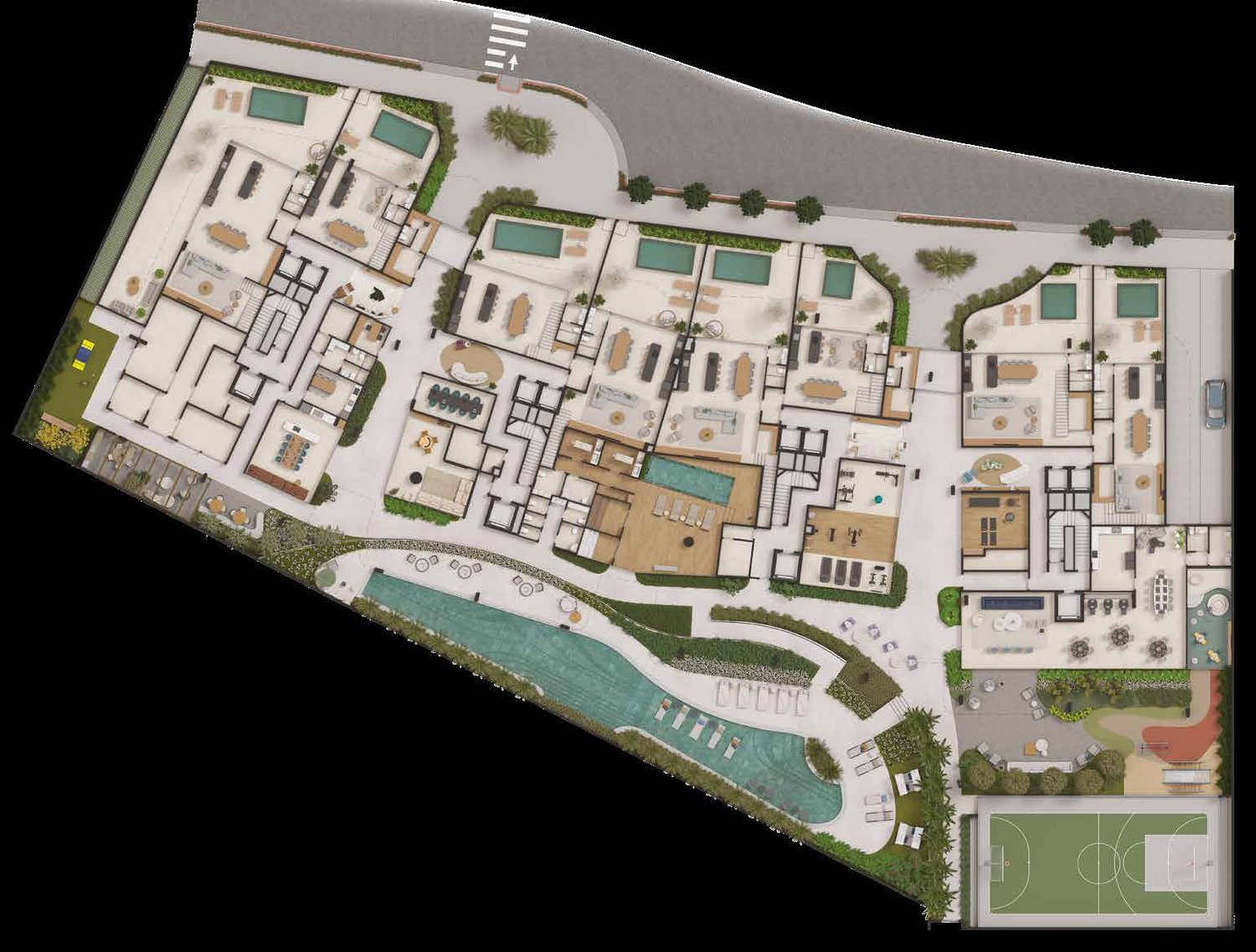 Planta 4 Suites — Cyan