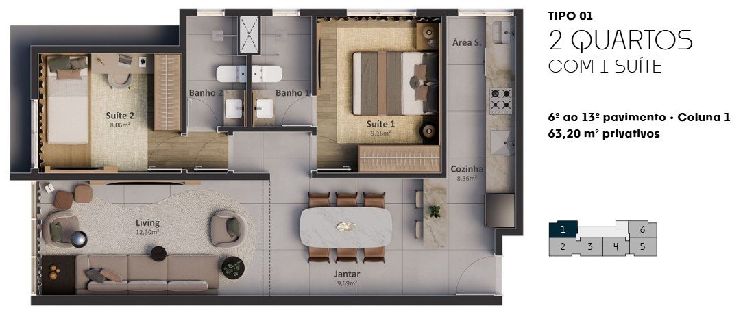 Planta Planta — Edge Luxury Apartments