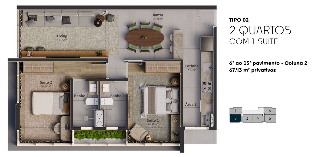 Planta Planta — Edge Luxury Apartments