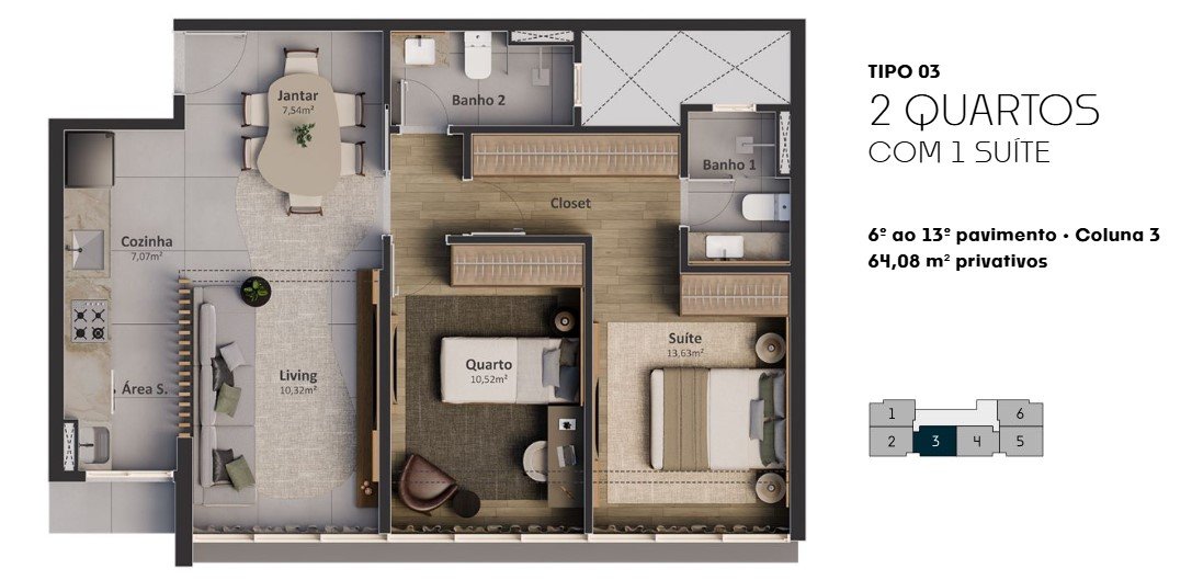 Planta Planta — Edge Luxury Apartments
