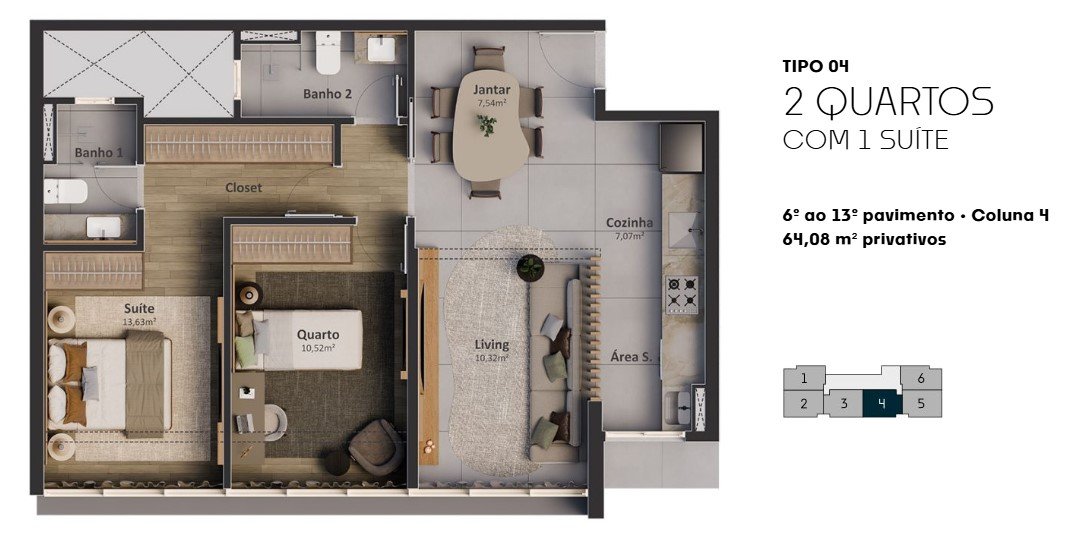 Planta Planta — Edge Luxury Apartments