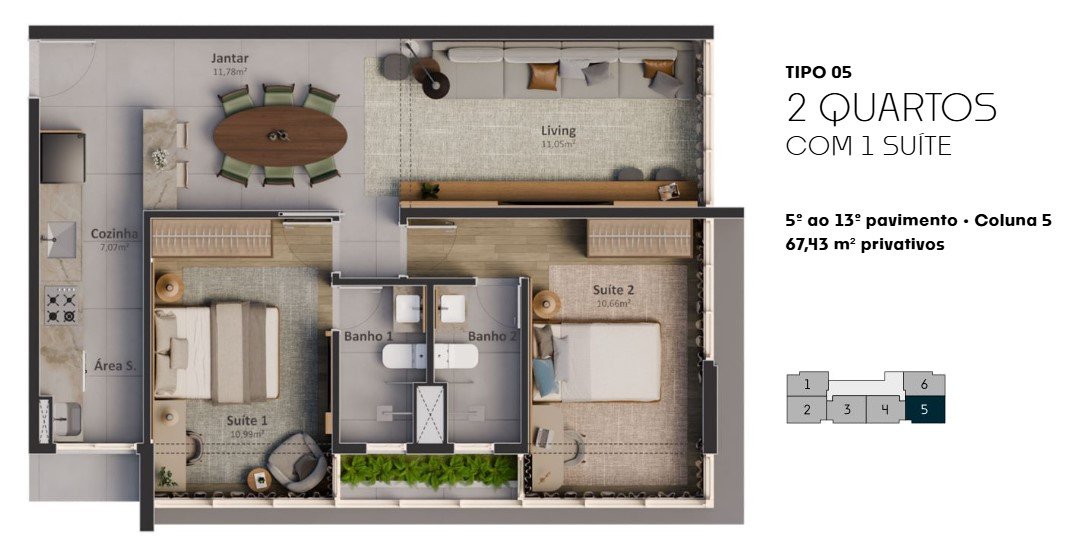 Planta Planta — Edge Luxury Apartments