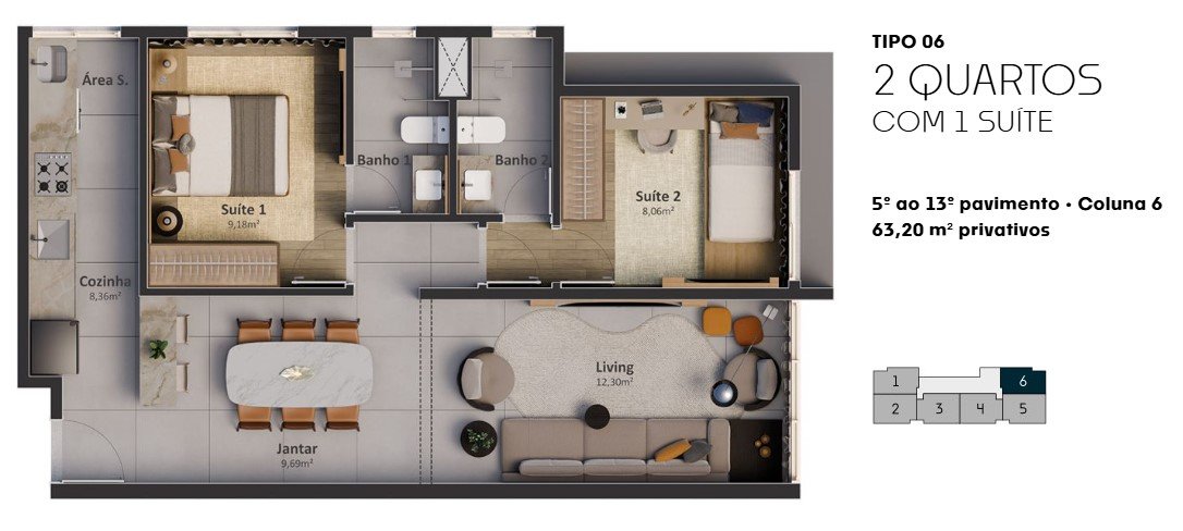 Planta Planta — Edge Luxury Apartments