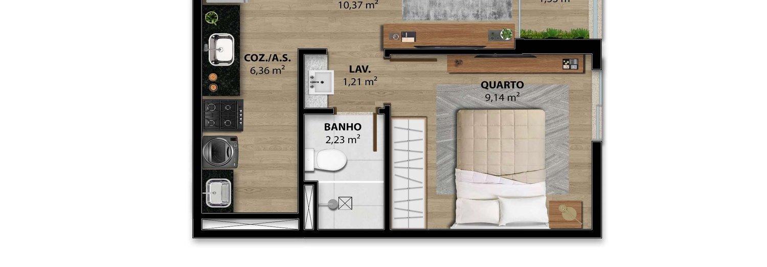 Planta 1 Quarto — Elevo Smart Living