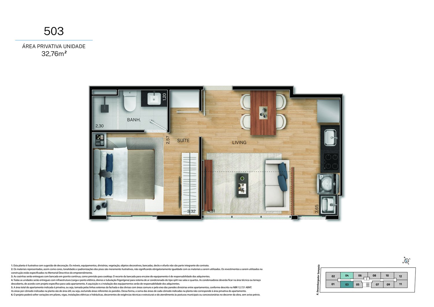 Planta 1 Quarto — Fit@370