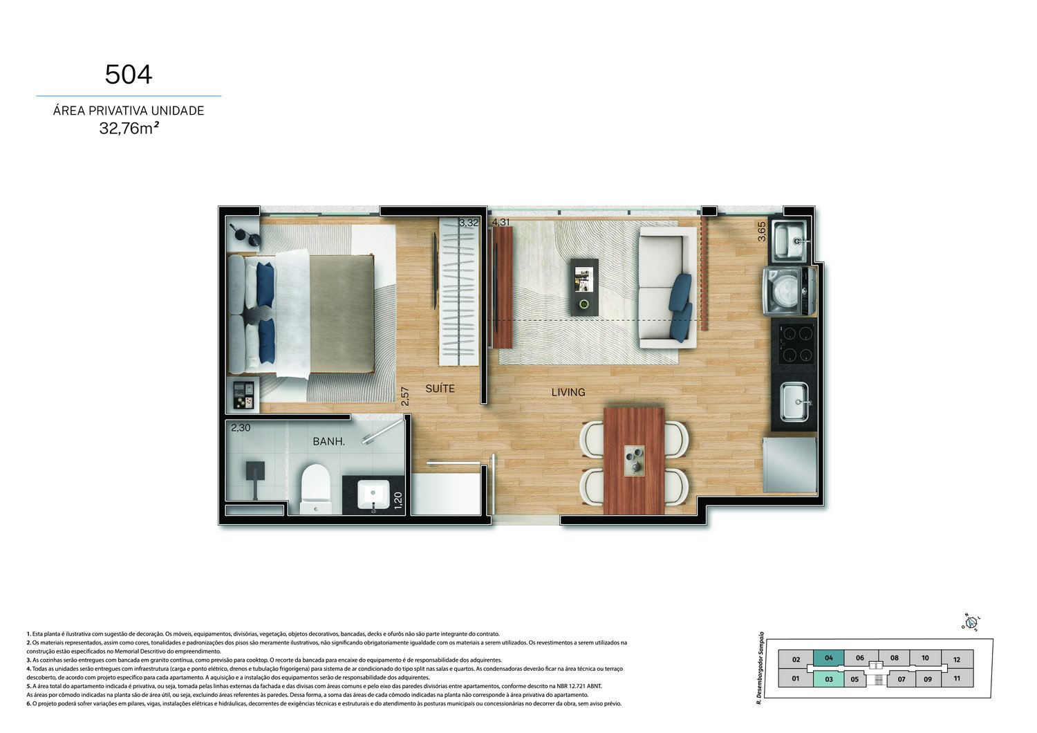 Planta 1 Quarto — Fit@370