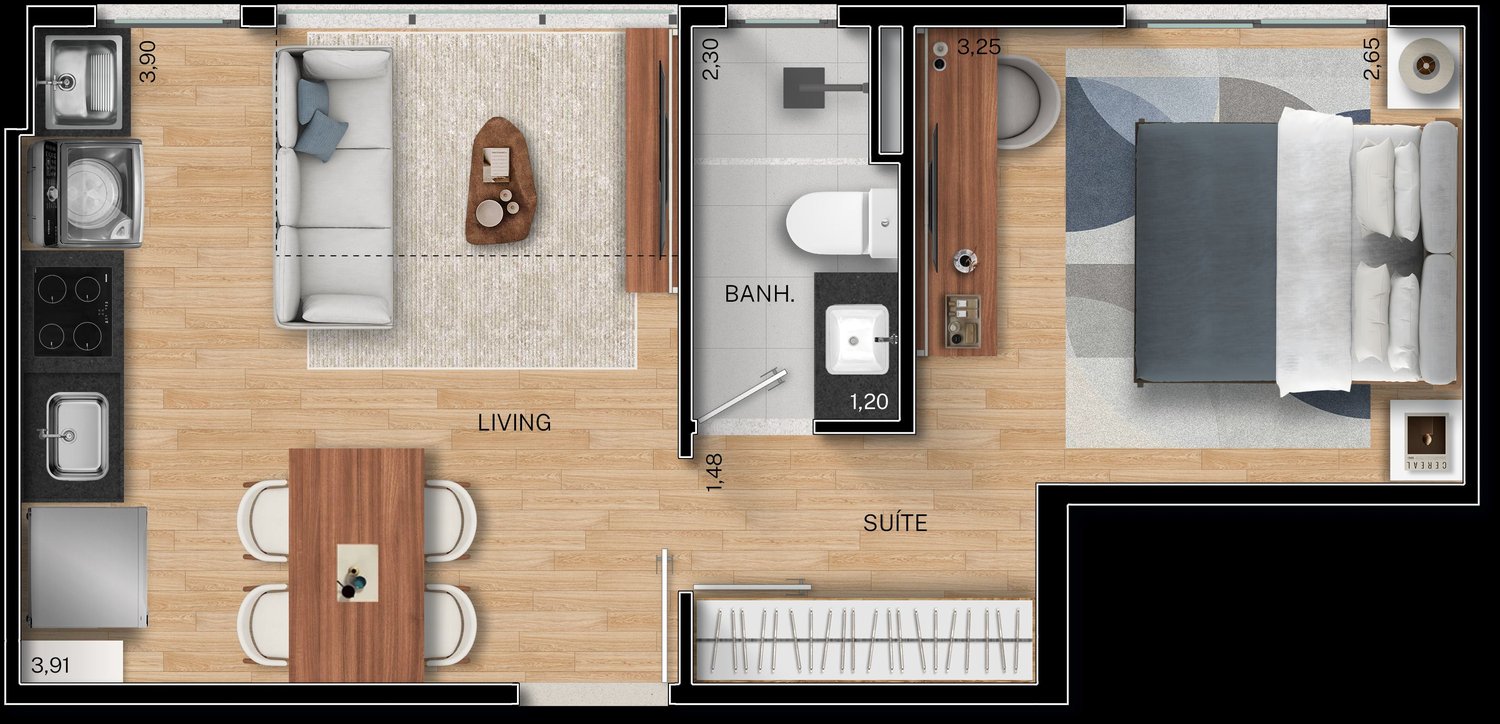 Planta 1 Quarto — Fit@370