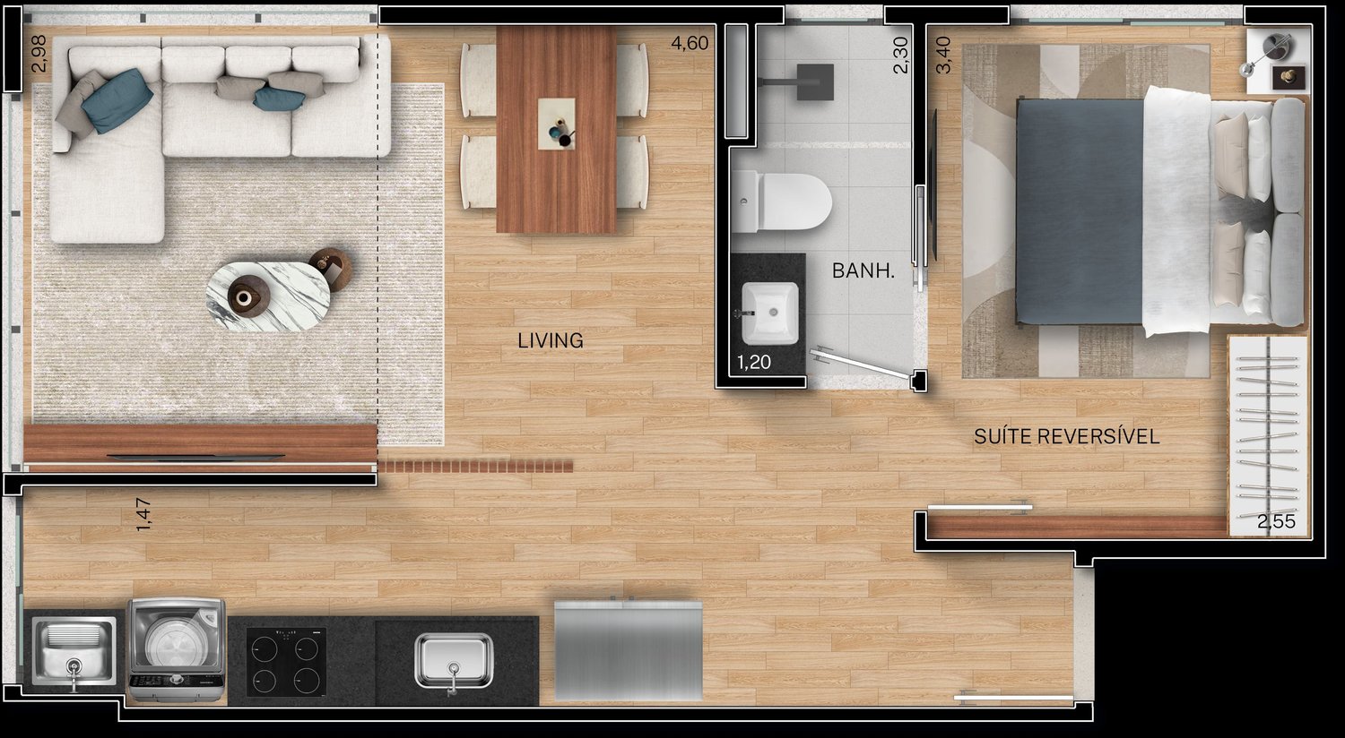 Planta Apartamento — Fit@370