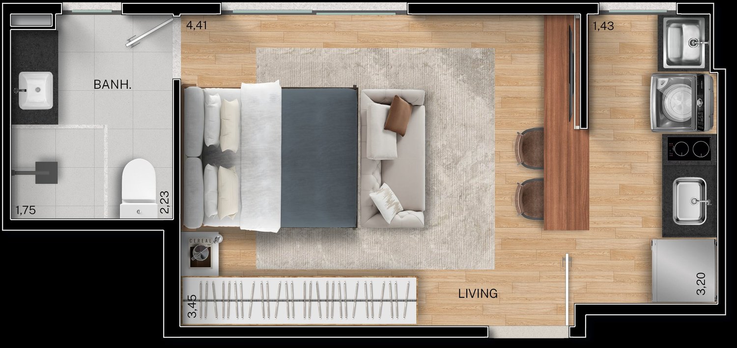 Planta Apartamento — Fit@370