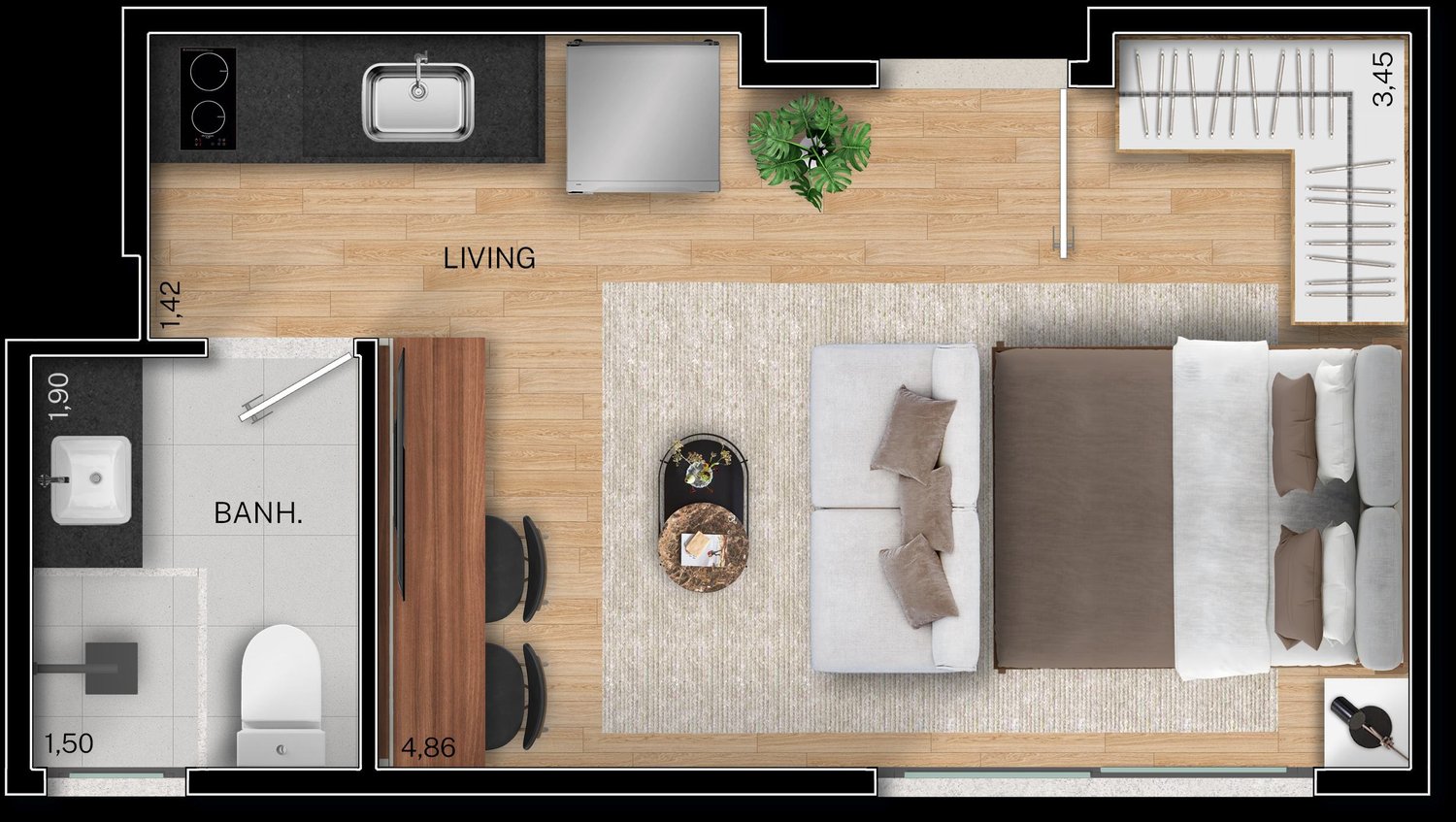 Planta Apartamento — Fit@370