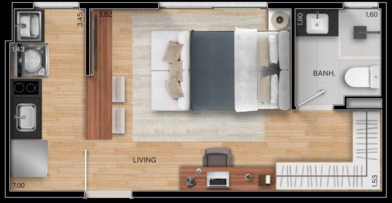 Planta Apartamento — Fit@370