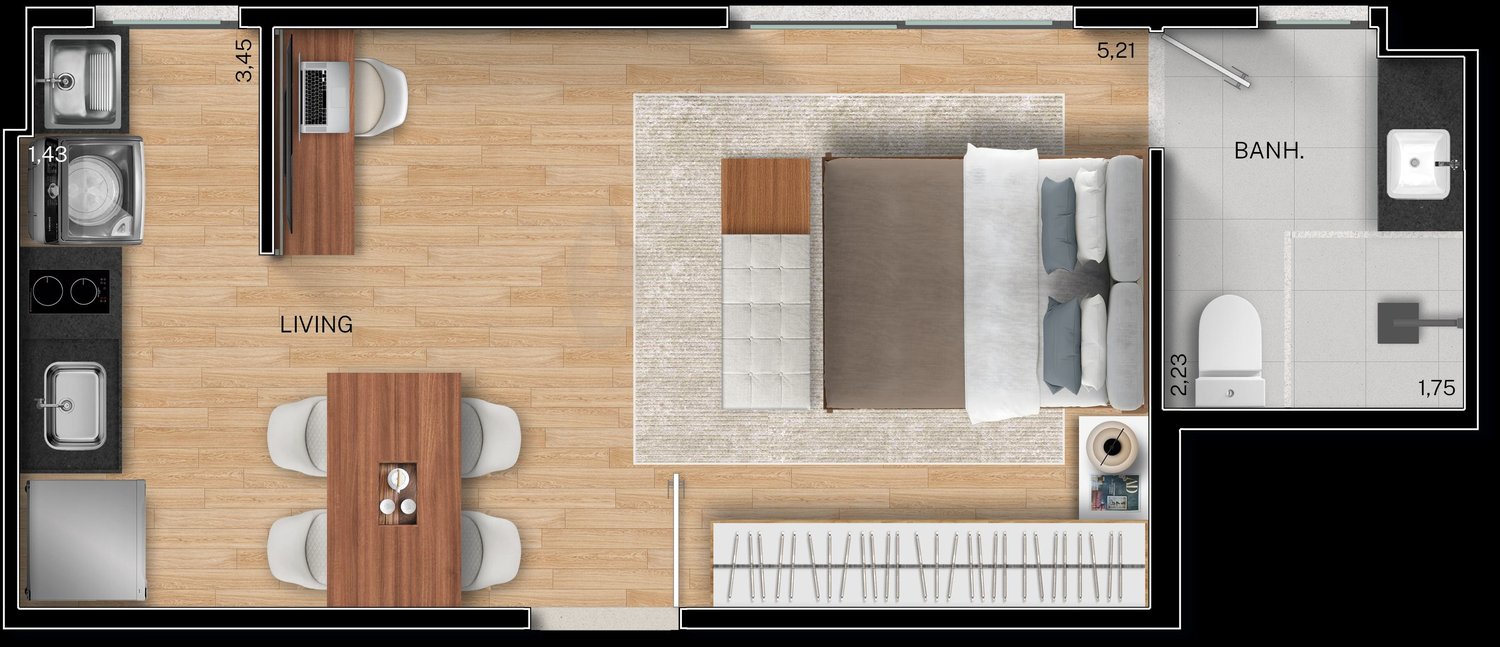Planta Apartamento — Fit@370