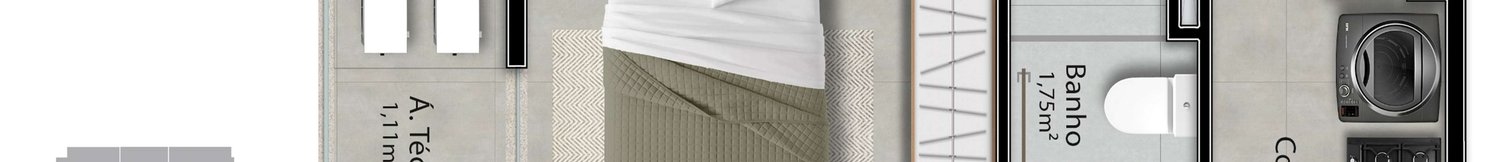 Planta Quarto/Sala - Coluna 14 — Galazzi Smart Living