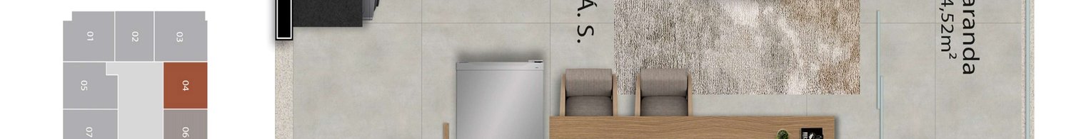 Planta 2 Quartos — Galazzi Smart Living