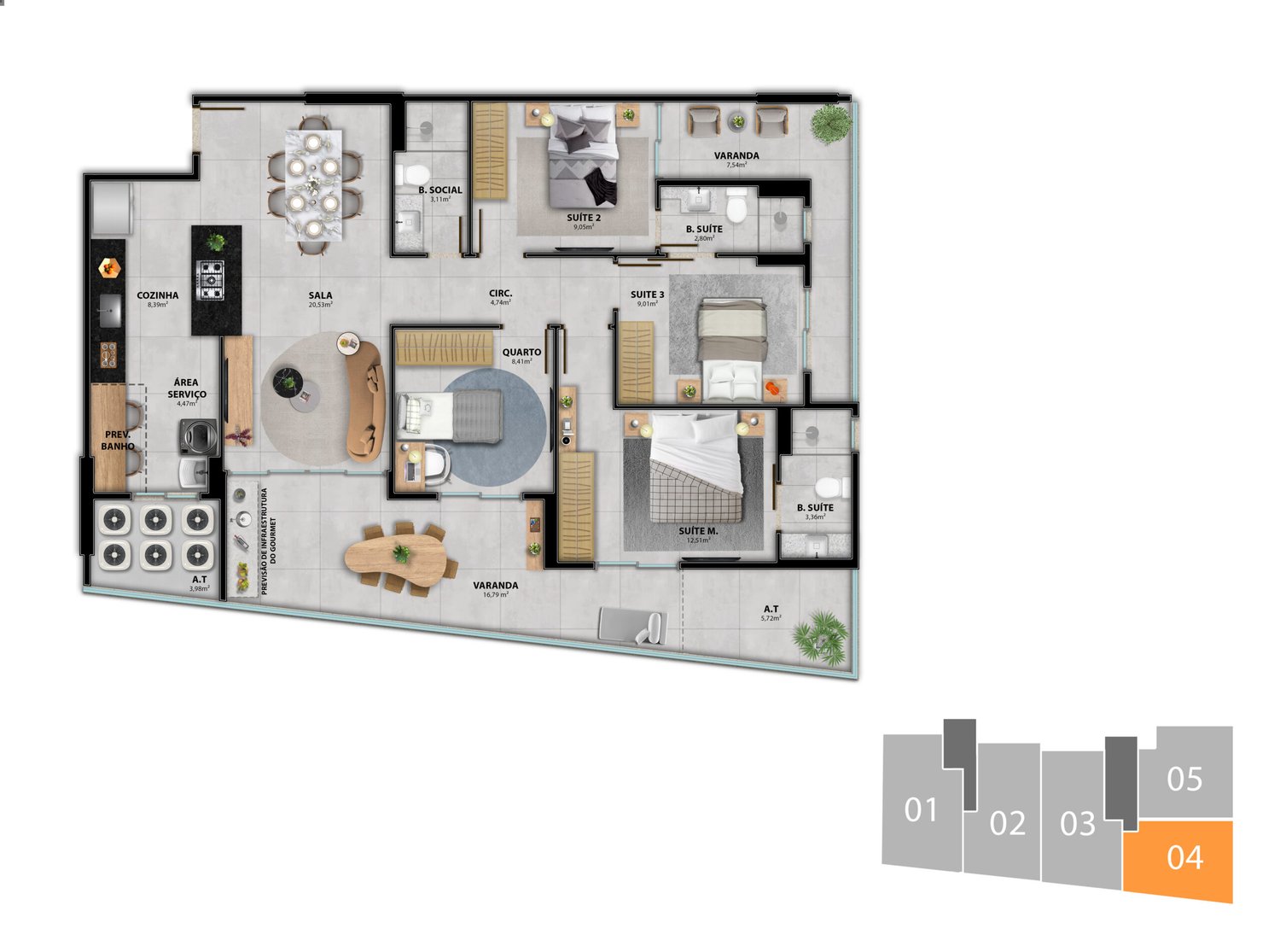 Planta Apartamento — Heleganz Residence
