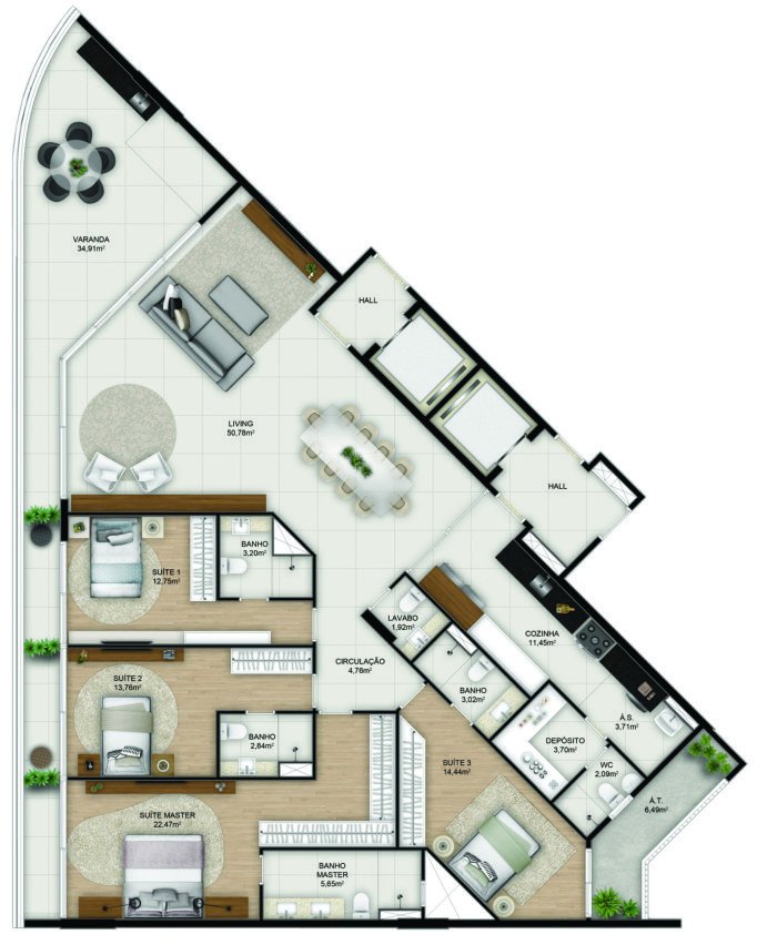 Planta Namorados 1 — Ilha Vitória Ocean Front Residences