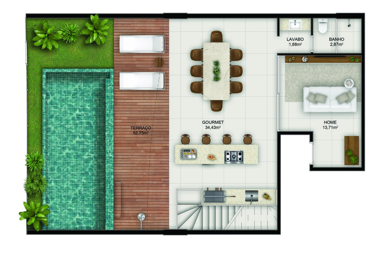 Planta Iate 1 — Ilha Vitória Ocean Front Residences