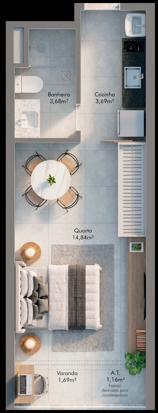 Planta 2 Quartos — ITA.living
