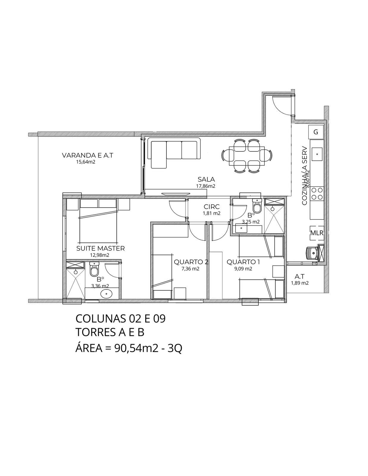 Planta 3 Quartos — Showa Nature Living